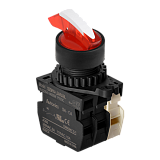 S2SRN-L2RABDM Селекторный переключатель "клюв" с подсветкой, длинная ручка Shark, красный, 2-х позиционный