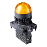 L2RR-L1YL, Контрольная лампа куполообразная, Светодиодный модуль подсветки LED 100-220VAC,  цвет Желтый.