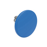 LPSB6166 Грибовидная, металлическая кнопка Platinum диаметром 60 мм, без фиксации, цвет синий, без крепежного основания LPXAU120M