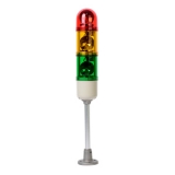 SLP-3FF-RYG Светосигнальная колонна d=86мм, монтаж на алюм. стойке с металл. опорой (MAM-DS32), осн. корп. 73мм (пластик), 3 модуля (лампа BA15S) вращающегося свечения: красный/жёлтый/зелёный, питание 110/220VAC, IP42