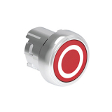LPSB1104 Нажимная кнопка Platinum диаметром 22 мм, утапливаемая, без фиксации, с пружинным возвратом, символ 0, цвет красный, без крепежного основания LPXAU 120M