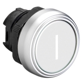 LPCB1118 Толкатель кнопки в пластиковом корпусе, утапливаемый, без фиксации, (без крепежного основания ..AU120), цвет белый, с симоволом "I"