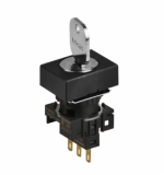 S16KRT-6DKC 2(R-0-S)/R/1C Селекторный переключатель с ключом, прямоугольный, 16 мм