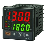 TK4S-14CC Температурный контроллер  с ПИД-регулятором, 48х48x65мм, питание 100-240VAC, 1 - выход сигнализации, 1-й  выход по току 0/4-20мА или выход управл. ТТР (на выбор),  2-й  выход по току 0/4-20мА или выход управл. ТТР (на выбор), вес 150гр