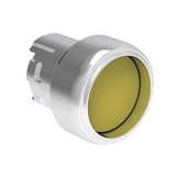 LPSB305 Металлическая кнопка Platinum диаметром 22 мм, с выступающим защитным кольцом, без фиксации, цвет желтый, без крепежного основания LPXAU 120M