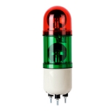SLGF-220-RG Светосигнальная колонна d=86мм, монтаж на шпильках 3?M5, осн. корп. 73мм (пластик), 2 модуля (лампа BA15S) мигающего свечения: красный/зелёный, питание 220VAC, IP42