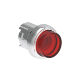 LPSQL204 Металлическая кнопка Platinum диаметром 22 мм, выступающая, с подсветкой, цвет красный, с фиксацией, возврат двойным нажатием, без крепежного основания LPXAU120M