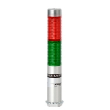 PLDSF-202-RG Компактная светосигнальная колонна диаметром 25 мм, Тип свечения - Постоянное/мигающее, 2 - секции Цвета - Красный, зеленый, Питание 24VAC/DC