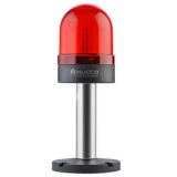 SNT-S725-FB-1-10T Сигнальный маяк 70 мм, куполовидный, монтаж гайкой 22 мм, стойка 10 см, мигающее свечение, Красный, 220V/AC, IP65. Зуммер