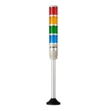 MT5B-4ALP-RYGC Светосигнальная колонна 56мм, Питание 24VAC/DC, стойка + монтажное основание. Постоянное свечение. 4 секции, Цвета - Красный, Желтый, Зеленый, Белый