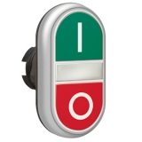 LPCBL7123 Двойная кнопка нажатия с белой подстветкой, цвет зеленый/красный, символ "I-O"