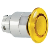 8LM2TBL6245 Толкатель грибовидной кнопки d=40 мм в металлическом корпусе, с возможностью установки подсветки, с фиксацией, возврат оттягиванием, (без крепежного основания ..AU120), цвет желтый