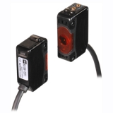 BJ7M-TDT Фотодатчик компактный 2- х компонентный на пересечение луча, красный 650 нм, объект измерения - непрозрачный материал d=8мм, расст. сраб. 7 м, выход NPN, питание 12-24VDC, рег. чув-сти, на свет/на затемнение. IP65, кабель 2 м.