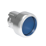 LPSB306 Металлическая кнопка Platinum диаметром 22 мм, с выступающим защитным кольцом, без фиксации, цвет синий, без крепежного основания LPXAU120M
