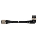 Autonics C3A4-2 Соединительный кабель для датчиков, схема подключения: 2 разъёма 4-pin M12 - гнездо (прямое) - штекер (угловой), для цепей переменного тока (AC), длина 2 м