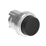 LPSB202 Металлическая кнопка Platinum диаметром 22 мм, выступающая, без фиксации, цвет черный, без крепежного основания LPXAU 120M