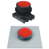 S3PR-P1B Толкательль кнопки выступающий тип, под отверстие диаметром 30 мм, Цвет кнопки - Синий, (БЕЗ БЛОКОВ КОНТАКТОВ)