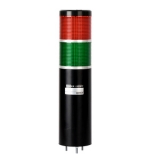 ML8L-F2FF-RG-B Светосигнальная колонна d=86мм, монтаж на шпильках 3?M5, осн. корп. 200мм (алюминий чёрного цвета), 2 модуля (LED) пост./мигающ. свечения: красный/зелёный, питание 90…240VAC, IP65