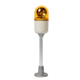 SLPF-102-Y Светосигнальная колонна d=86мм, монтаж на алюм. стойке с металл. опорой (MAM-DS32), осн. корп. 73мм (пластик), 1 модуль (лампа BA15S) мигающего свечения: жёлтый, питание 24VAC/DC, IP42
