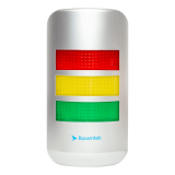 ROV-324F-RYG 3-х цветная светодиодная сигнальная лампа с утановкой на стенну Raventek, Режим свечения - постоянное с зуммером, 3 цвета RYG (красный, желтый, зеленый), питание 24VDC, размер 100х190 мм, IP44, кабель 0,43м