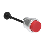 LPSR2004 Нажимная кнопка для механического управления без фиксации, выступающий тип (ход 5,2 мм). Регулируемая длина 0...150 мм., в комплекте с стягой, без крепежного основания LPXAU120M, цвет красный