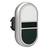 LPCB7114 Двойная кнопка нажатия, 2 плоских кнопки с пружинным возвратом, цвет белый/черный