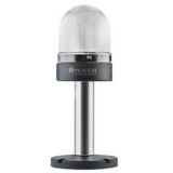 SNT-S725-FB-5-10T Сигнальный маяк 70 мм, куполовидный, монтаж гайкой 22 мм, стойка 10 см, мигающее свечение, Белый, 220V/AC, IP65. Зуммер
