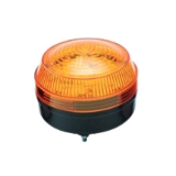 MS86W-R00-Y Светодиодная сигнальная лампа, диаметр = 86 мм, пост.+ миг. свечение + вращение, 12-24 В AC/DC, Желтый,  IP65, плафон низкопрофильный
