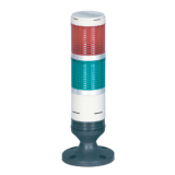 PSG-202-RG  Cигнальная колонна с лампами накаливания, диаметр 45 мм, Постоянное свечение, Питание 24 В AC/DC, 2 секции, Цвет - Красн./Зеленый. Установка на монтажное основание из пластика. IP20
