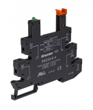 SNC05-E-A Цоколь SNC05-E-A, 8A(300VAC), черный, (12...24VAC/DC), винтовой зажим, LED, W=6.2mm, на рейку DIN35, для RNC, RM699BV, RSR30, 34.51, 34.81, RSS, HF41F