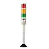 MT4B-3ALP-RYG Светосигнальная колонна d=45 мм, с лампами накаливания (MAB-T09-S-024-05), Питание 24V DC/AC, Стойка 225 мм + монтажное основание. Цвета: красный, желтый, зеленый