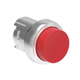 LPSB204 Металлическая кнопка Platinum диаметром 22 мм, выступающая, без фиксации, цвет красный, без крепежного основания LPXAU120M