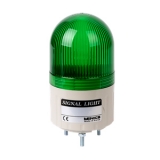 MLGF-02-G Сигнальный маяк d=66?115мм, монтаж на шпильках 3?M4, модуль с лампой накаливания (BA15S) мигающего свечения: зелёный, питание 24VAC/DC, IP42