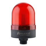 SNT-S725-FB-1 Сигнальный маяк 70 мм, куполовидный, монтаж гайкой 22 мм, мигающее свечение, Красный, 220V/AC, IP65. Зуммер