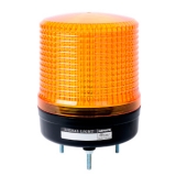 MS115L-F02-Y Светодиодные лампы Постоянное + Мигающее свечение. Питание 24 VAC/DC, Диаметр плафона d=115мм, Цвет плафона: Жёлтый, IP65.