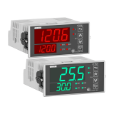 2ТРМ1-Щ2.У2.РР Двухканальный регулятор со встроенным источником питания 24VDC в щитовом исполнении 96х48х100 мм с красной индикацией, два выхода реле 8 А, 250В