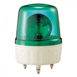 AVGB-02-G , Маячок проблесковый + зуммер 80 дБ, диаметр=135мм, механическое вращение, Лампа накаливания MAB-T15-D-024-25, питание 24VDC, цвет зеленый. IP42