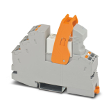 RIF-1-RPT-LDP-24DC/1X21 Предустановленный релейный модуль с разъемами рush-in, состоящий из: установочного блока (основания), реле с силовыми контактами, вставного индикатора / подавителя помех и фиксатора. Исполнение контакта: 1 переключающий контакт. Вх