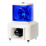 MSGT-110-B 110VAC Светодиодная сигнальная колонна, квадратный корпус, громкость звука 100 дБ, питание 110V AC, 1 секция, цвет синий