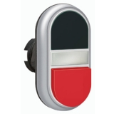 LPCBL7212 Двойная кнопка нажатия с белой подстветкой, цвет черный/красный