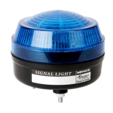 MS86L-BFF-B-F Светодиодная сигнальная лампа d=86мм, питание 90-240VAC, постоянное + мигающее свечение + зуммер, цвет СИНИЙ, низкопрофильный тип плафона