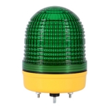 MS86T-FFF-G  Многофункциональная светодиодная сигнальная лампа, d = 86 мм, постоянное + мигающее свечение, Питание 90-240VAC, Цвет плафона - Зеленый. IP65