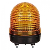 MS86L-F02-Y, Светодиодная сигнальная лампа d=86мм 24VAC/DC, постоянное + мигающее свечение, Цвет ЖЕЛТЫЙ, Куполообразный тип плафона