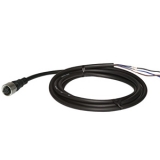 CID4-3T Разъем М12х1 с кабелем 3м, 4pin, прямой, для барьеров безопасности серии BW на передатчик, Цвет кабеля - Черный