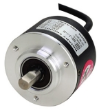 E50S8-1000-3-N-5 Энкодер инкрементальный, корп.50 мм, с выступающим валом d = 8 мм, разрешение - 1000 имп., N - выход комплементарный NPN, 3 фазы (A, B, Z), питание DC5V, кабель 2 м