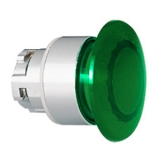 8LM2TBL6143 Толкатель грибовидной кнопки d=40 мм в металлическом корпусе, с возможностью установки подсветки, без фиксации, (без крепежного основания ..AU120), цвет зеленый