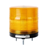 MS115C-F00-Y Стробоскопические светодиодные лампы повышенной яркости. Мигающее свечение 12-24 VAC/DC, Диаметр плафона d=115мм, Цвет плафона: Жёлтый,  два режима мигания 80 и 240 миг. в минуту. IP65. Потребление тока 565-900 мА