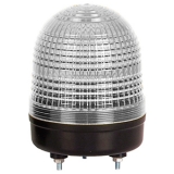 MS86T-RFF-C Многофункциональная светодиодная сигнальная лампа, d = 86 мм, постоянное + мигающее свечение + вращение, питание 90-240VAC, цвет плафона - белый. IP65