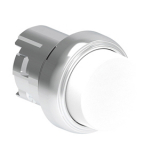 LPSB208 Металлическая кнопка Platinum диаметром 22 мм, выступающая, без фиксации, цвет белый, без крепежного основания LPXAU 120M