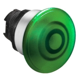 LPCBL6143 Толкатель грибовидной кнопки d=40 мм в пластиковом корпусе, с возможностью установки подсветки, без фиксации, (без крепежного основания ..AU120), цвет зеленый